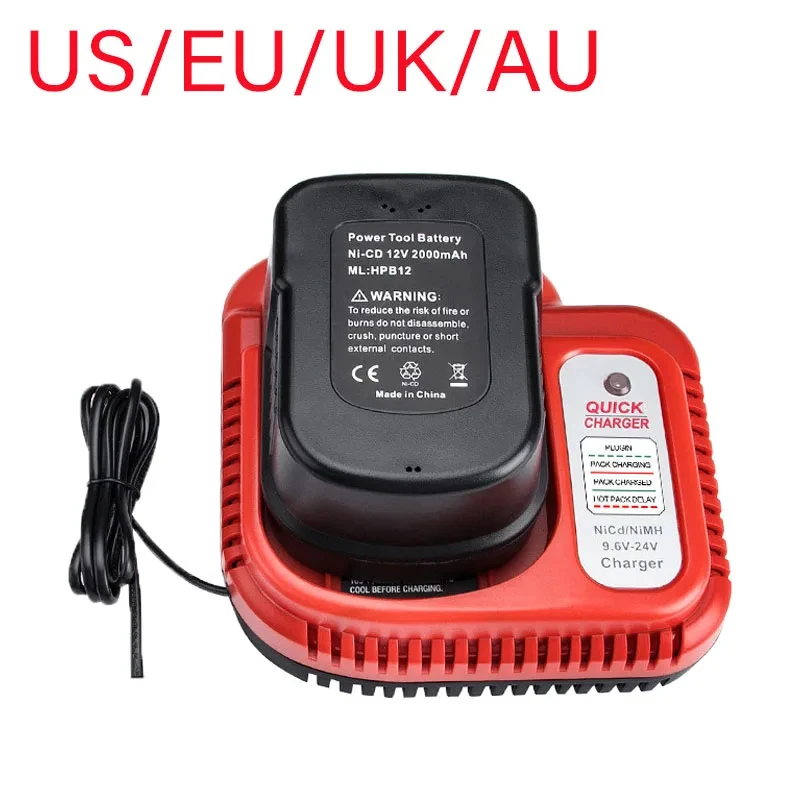 Cargador de batería Ni-cd y Ni-Mh 9,6 V 12 V-18 V adecuado para batería Black&Decker 12 V A12, A12-XJ, A12EX, A1712, FS120B, FSB12, HPB12 - imagen 4