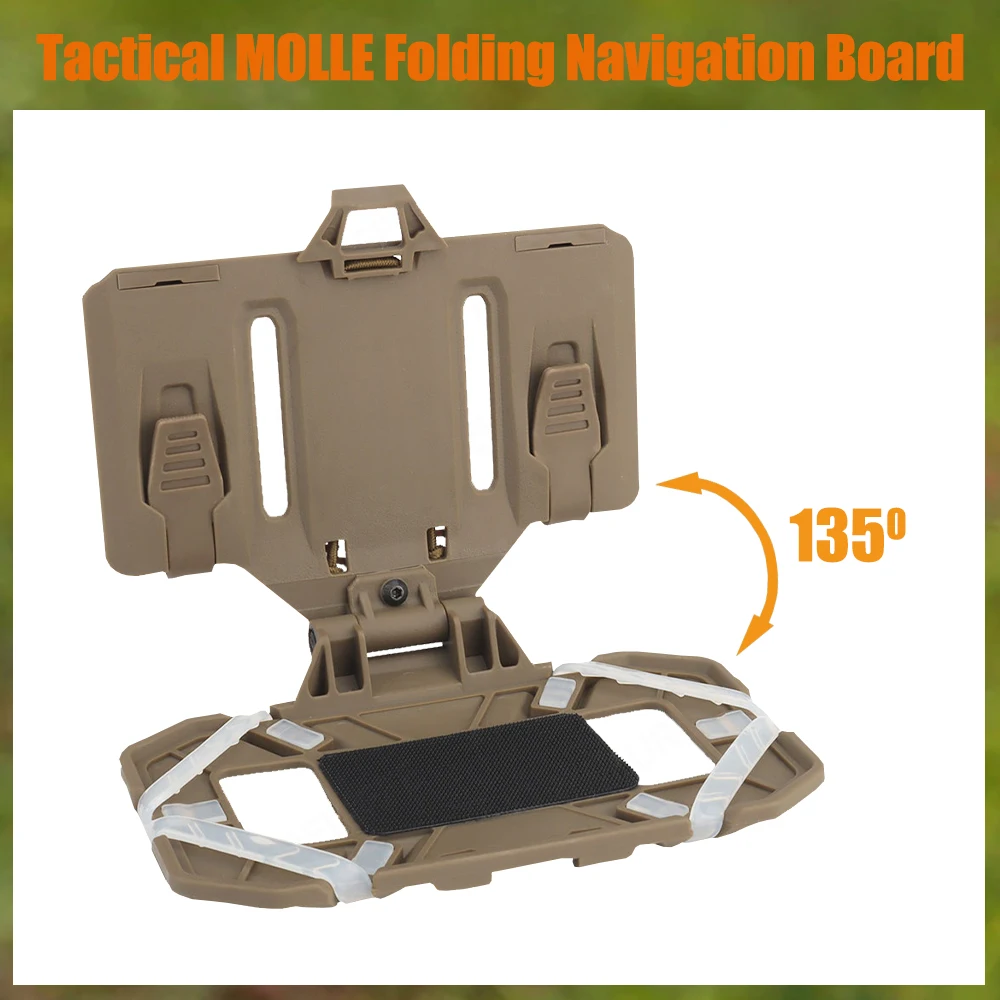 Tablero de navegación plegable, soporte para teléfono inteligente, placa táctica, accesorios para chaleco, soporte para pecho de teléfono para tamaño de pantalla de 4,7-6,7 pulgadas - imagen 4