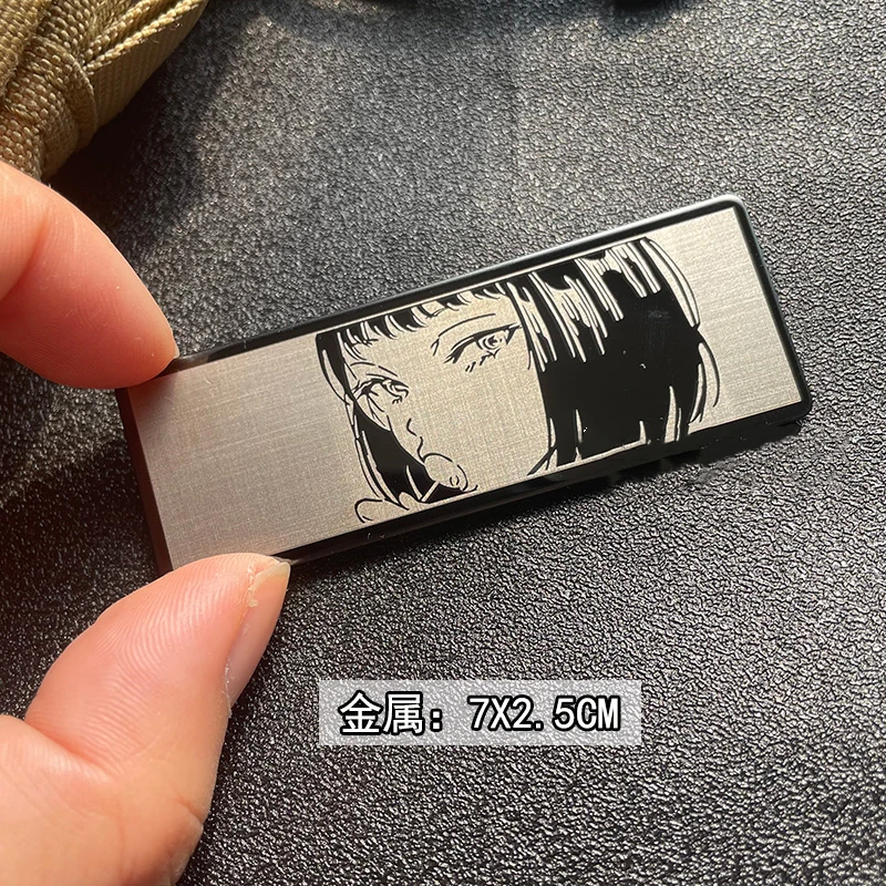 Insignia táctica de ojos de Anime de dibujos animados, parches bidimensionales de Metal para chica hermosa, piruleta Spark Me, decoración para mochila DIY para chica bonita - imagen 4