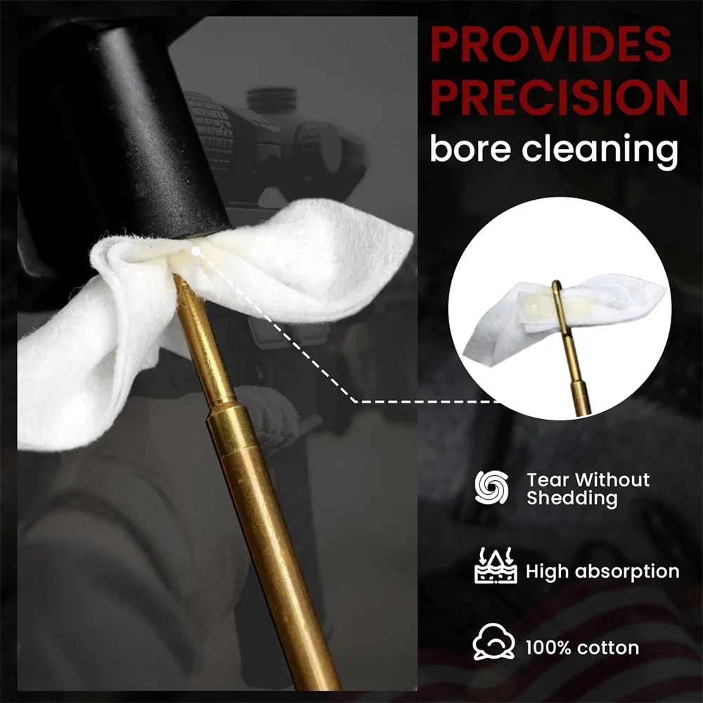 1200 Piezas de Paños de Limpieza para Armas de 6x7cm, Paños de Limpieza para Armas Sin Pelusa, Toallitas para Armas Altamente Absorbentes, Suministros de Limpieza para Rifles y Pistolas - imagen 5