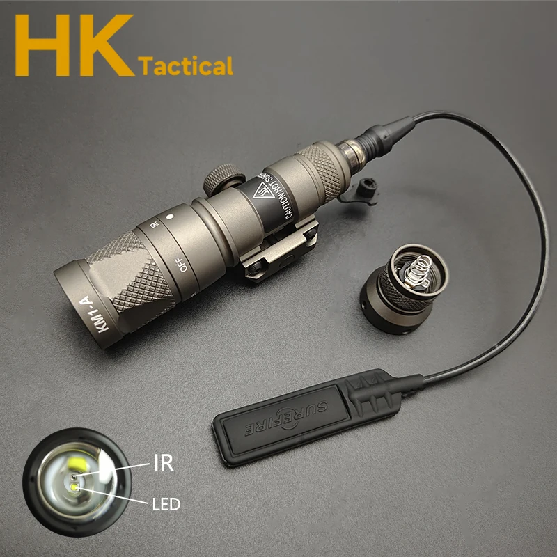 Luz LED blanca SF M300V M600V y linterna táctica IR, luz de explorador con interruptor de presión remoto, accesorio para armas de riel de 20mm - imagen 5