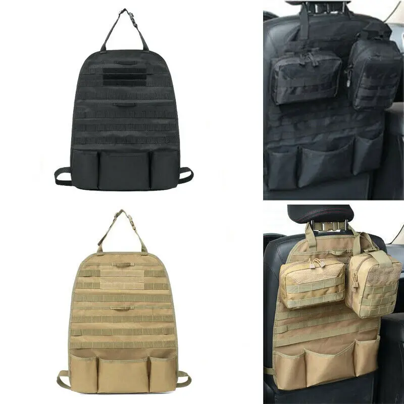 Organizador táctico MOLLE para asiento trasero de coche, Panel Protector de cubierta de vehículo, bolsa de almacenamiento, Panel militar, Kit Protector de cubierta de asiento de vehículo - imagen 3
