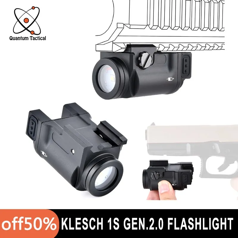 Linterna táctica Zenit Klesch 1S GEN.2.0, arma Airsoft colgante, arma LED, luz de explorador, pistola, lámpara de caza para Glock 17 19 - imagen 2