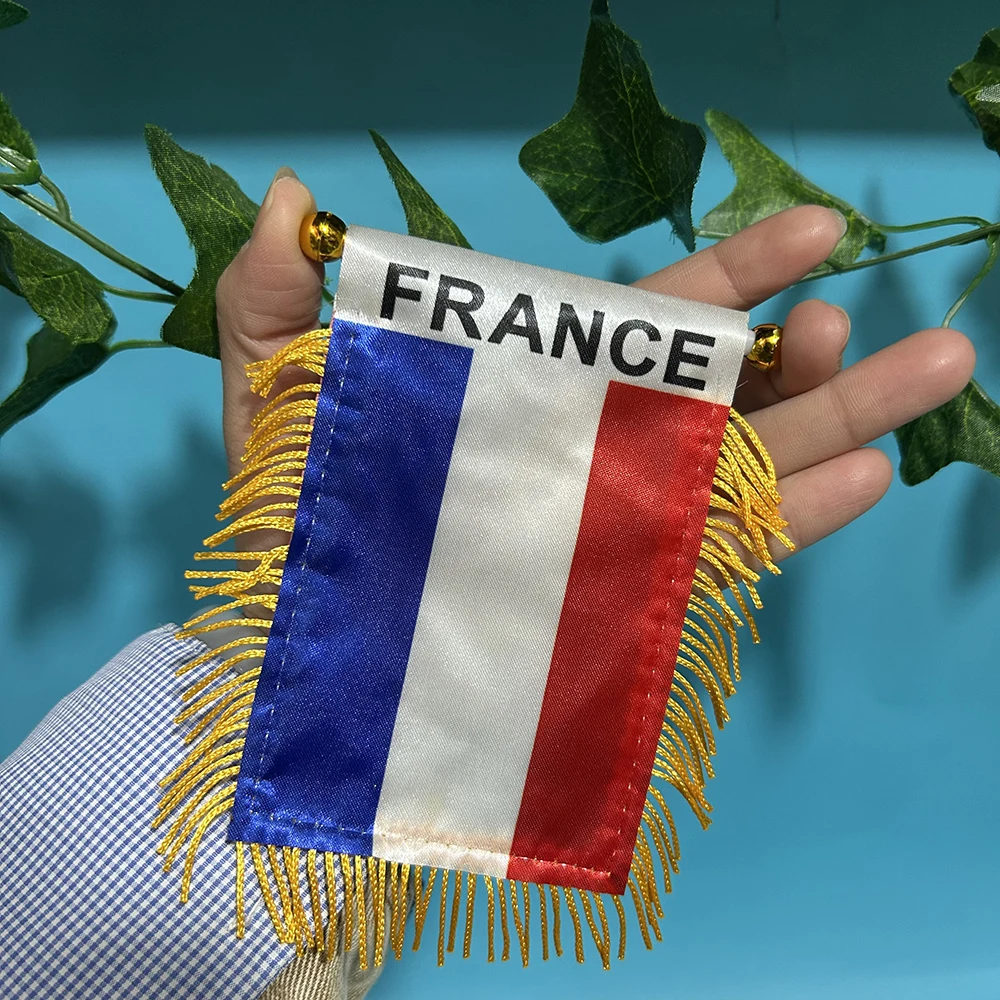 SKY FLAG Bandera Coche Francia – Poliéster Doble Cara - imagen 2
