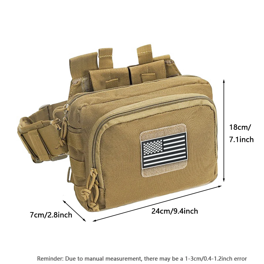 Bolsa MOLLE para senderismo y ciclismo con doble cremallera - imagen 4