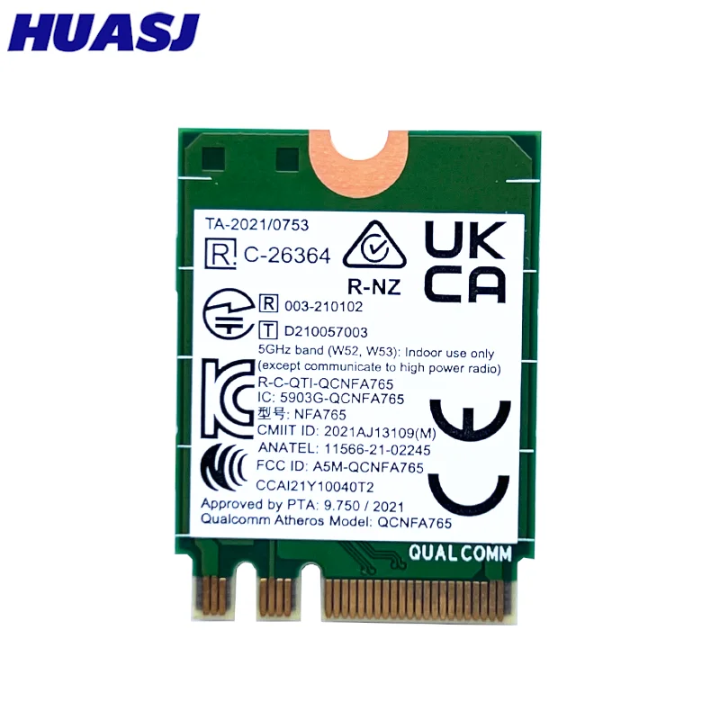 HUASJ QCNFA765 WIFI 6E 802.11ax 2,4G/5G/6G FRU 5W10V25842 2400M BT5.2 para portátil X13 Gen 2 20XH 20XJ T14 G2 - imagen 4