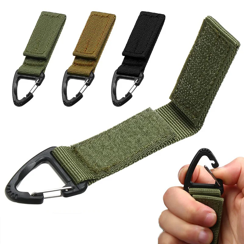 Molle Bloqueo de correas para colgar llavero, mosquetón, herramienta de dibujo rápido, Clip de conexión al aire libre, mochila de enlace, Campamento, caminata, escalada, cierre de gancho - imagen 5