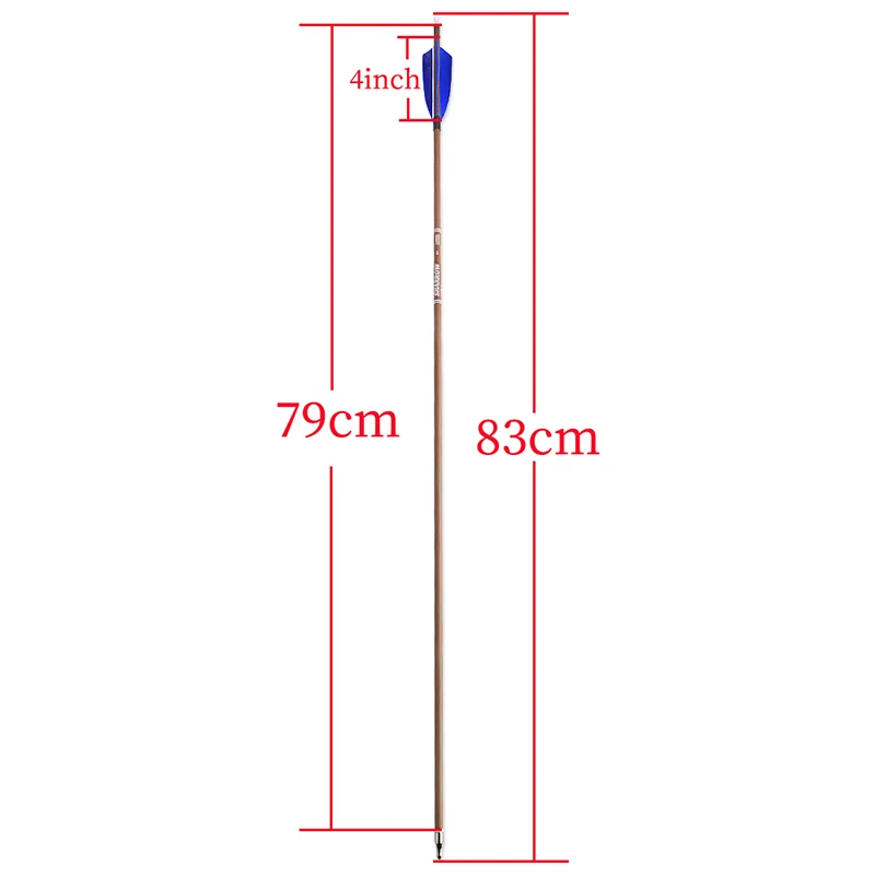 Flechas de carbono con plumas de pavo para tiro con arco, accesorios de caza, Spine 340/400/500/600, 31 ", 12 unidades - imagen 3