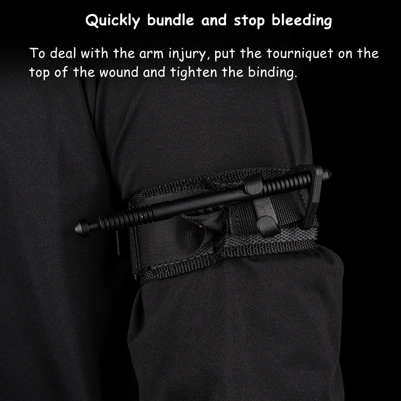 Torniquete táctico, dispositivo hemostático de emergencia, ligero, primeros auxilios al aire libre, seguridad, supervivencia, Kit de torniquete de emergencia - imagen 5