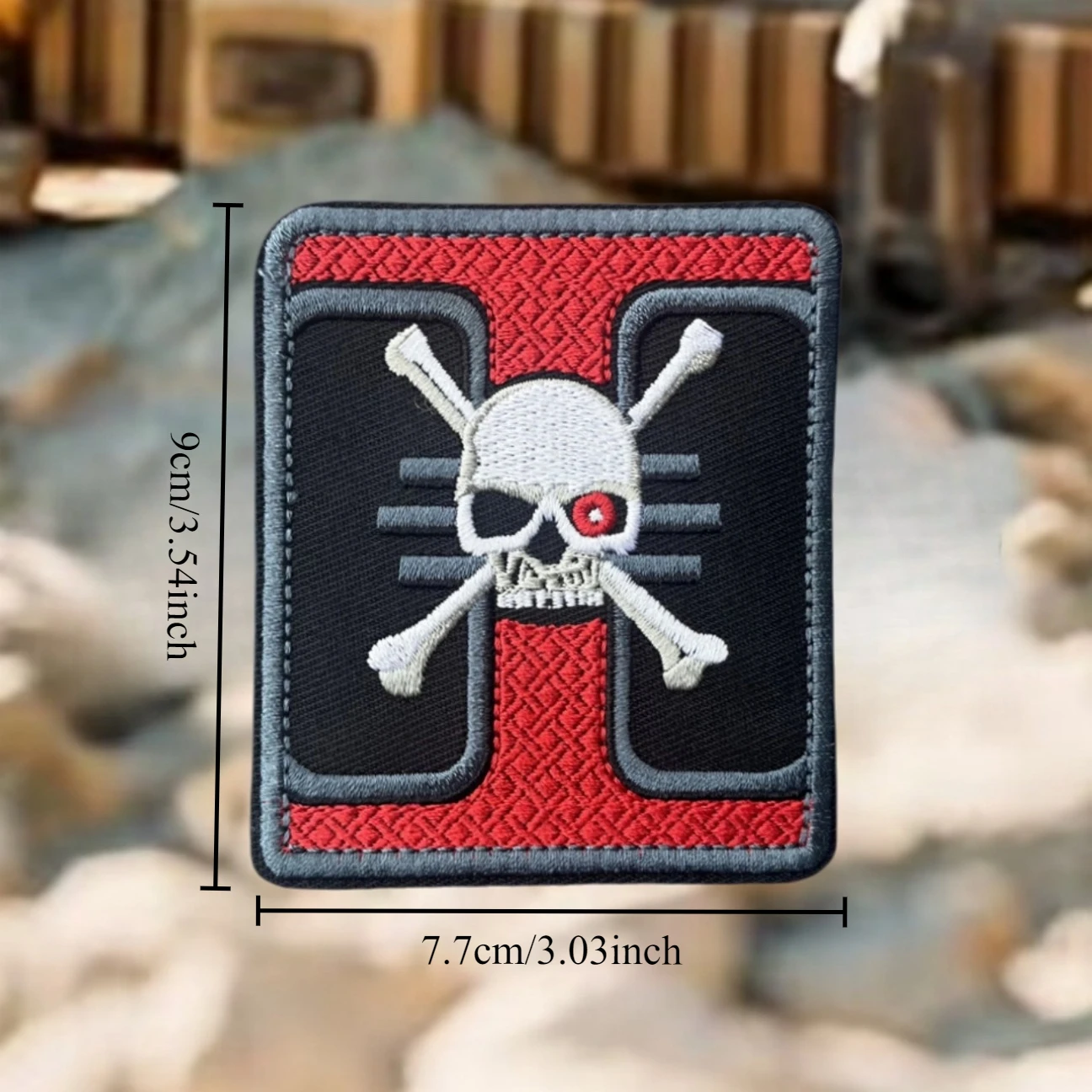 Parches bordados con insignia de moral divertida de calavera "Death Watch", para ropa, brazalete militar táctico, pegatinas para mochila con gancho y bucle - imagen 2