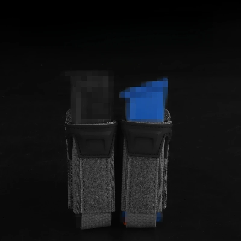 Bolsa para revistas de pistola de doble articulación tipo K, bolsa de almacenamiento de 9 mm con 2 modos de uso y fijación elástica - imagen 5