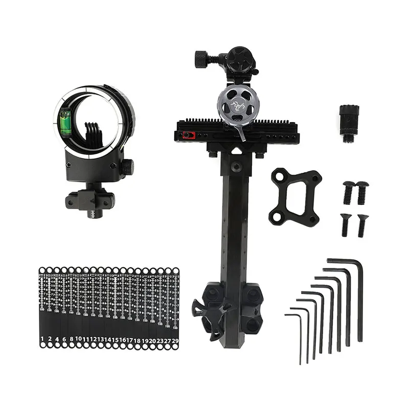 Arco compuesto de 5 pines para tiro con arco, poste de extensión de fibra de carbono de 6 ", mano izquierda/derecha, Universal para tiro con arco, mira objetivo de caza - imagen 3