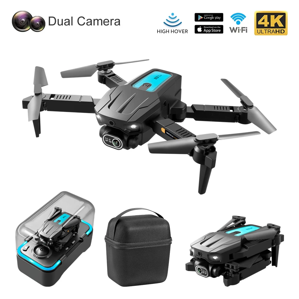 LS XT3 4K HD mini drone de doble lente 2,4G interferencia antisinal 3 vías evitación de obstáculos plegable quad avión de juguete para niños - imagen 3