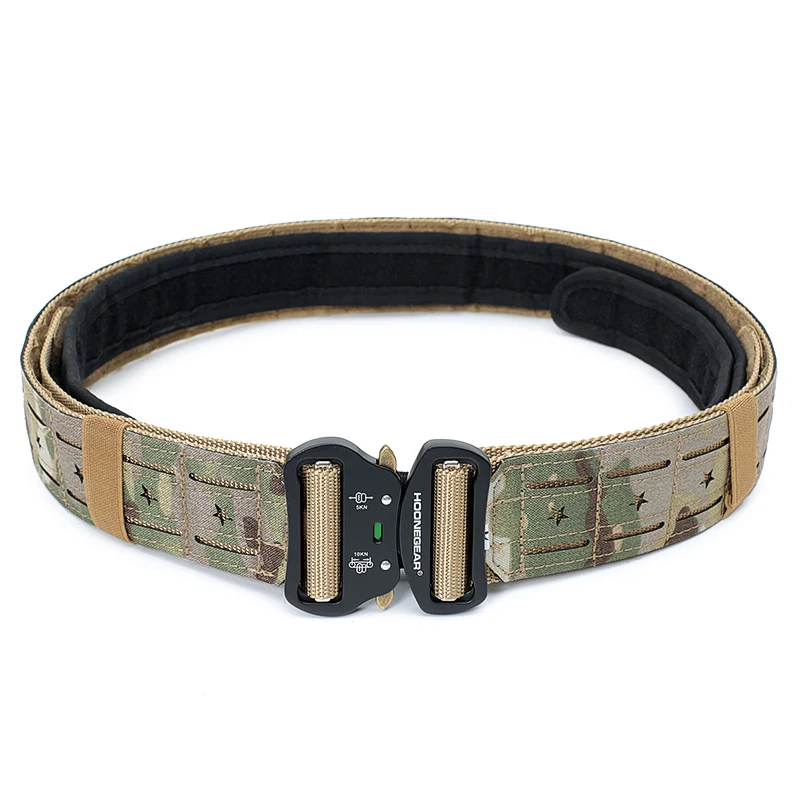 Cinturones de aleación cortados con láser para exteriores, hebilla, cinturón doble táctico MOLLE multifuncional - imagen 4