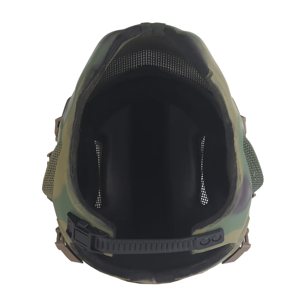Casco táctico de protección completa, máscara de malla de acero, diseño ajustable, deportes al aire libre, caza, tiro, casco Airsoft, equipo de juegos CS - imagen 5