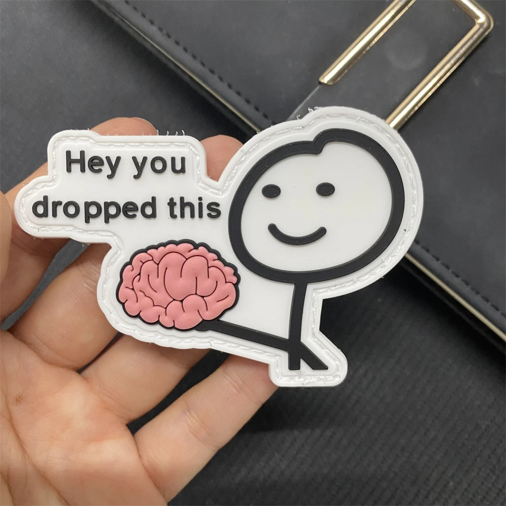 Hey You Fallen este parche humorístico divertido de PVC 3D figura de palo táctico Meme insignia de moral gancho y bucle mochila sombrero Accesorios - imagen 3