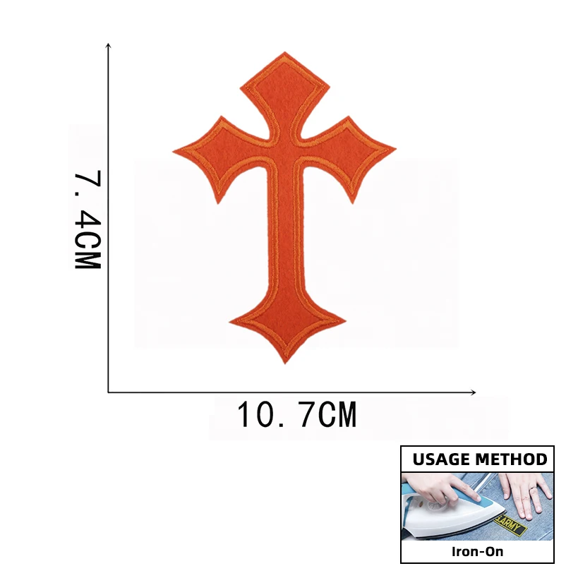 Parches cruzados bordados Vintage, apliques cruzados para planchar para reparar ropa, chaquetas, mochilas, accesorios de bricolaje - imagen 5