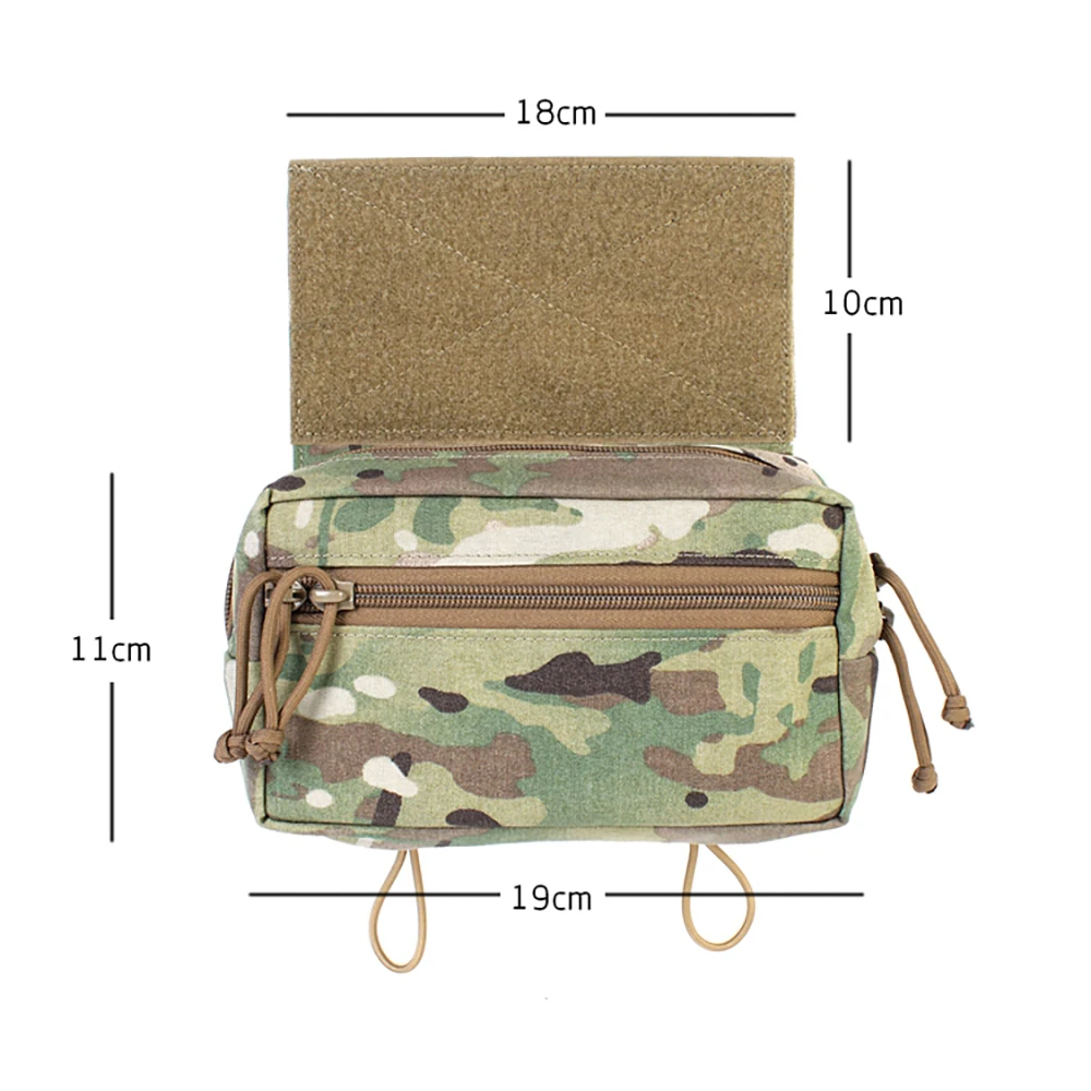 Bolsa de chaleco MOLLE táctico tipo Mk4, bolsa de Panel trasero de asalto, equipo Airsoft, estante de pecho táctico, bolsa colgante inferior - imagen 4