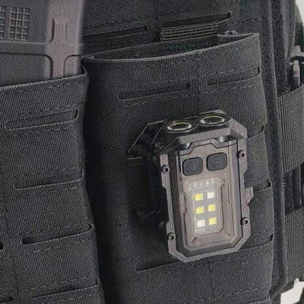 Nueva linterna táctica EDC, Mini luz portátil para acampar al aire libre, herramientas de senderismo para chaleco táctico, sistema Molle, correa para mochila de 25mm
