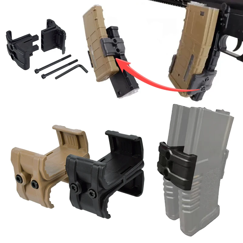 Acoplador multifunción Universal de doble revista AR15 M4 MAG59, bolsa con Clip de poliéster, abrazadera de acoplador para exteriores, equipo de caza de enlace paralelo