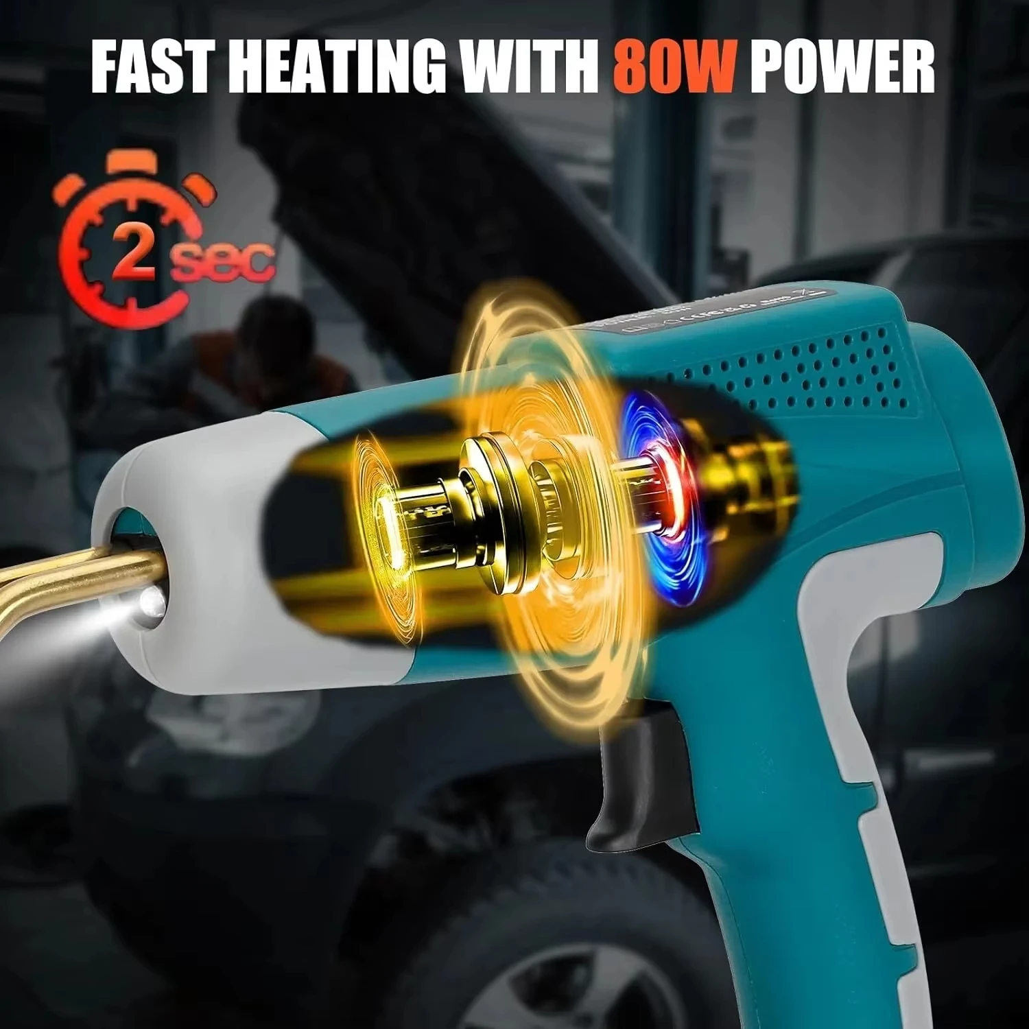 Máquina de soldadura de plástico inalámbrica para Makita, DeWalt, Milwaukee y Ryobi, pistola de soldar de reparación de grietas de Panel portátil de 18V-20V - imagen 5