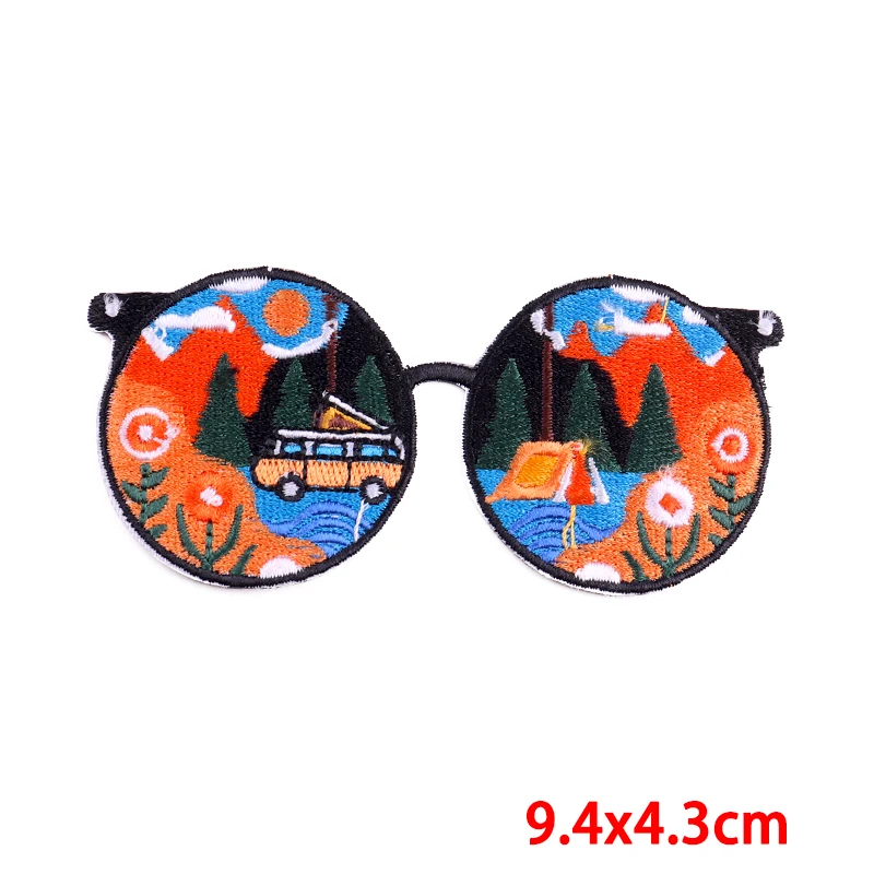 Prajna-Parche bordado de aventuras de montaña, parches para planchar para ropa, DIY, parches de viaje natural, 10 piezas - imagen 4