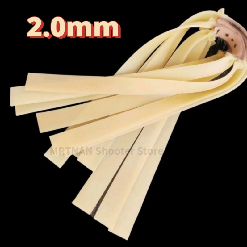 Potente banda elástica plana de goma resistente de 2MM para tirachinas, catapulta, cinta de látex, accesorio de repuesto, herramientas de caza al aire libre - imagen 3