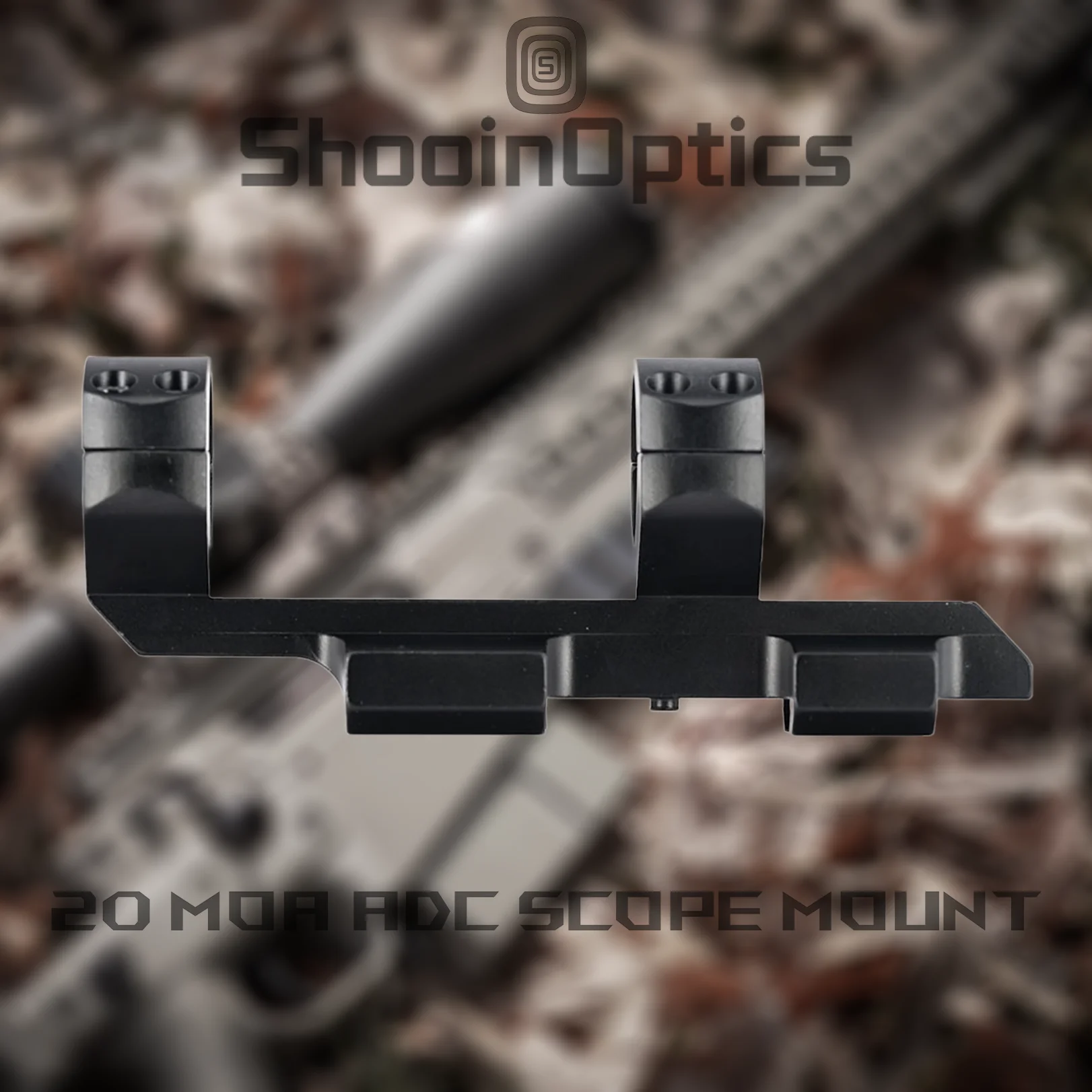 Shooin Optics 20 MOA Soporte en carril Picatinny con compensación directa en voladizo de 30 mm en ángulo - imagen 2