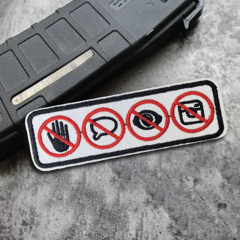 Cosas que no permiten ser hechas parche táctico gancho bordado parche moral insignia ejército militar brazalete mochila pegatinas