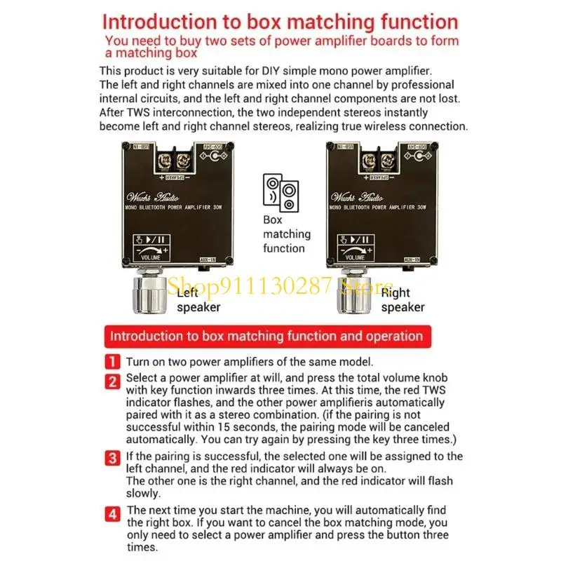 J1HC ZK-301B 30W Mono Digital Power Amplifier Board BT5.3 AMP STEREO AMPLIFORADOR - imagen 2
