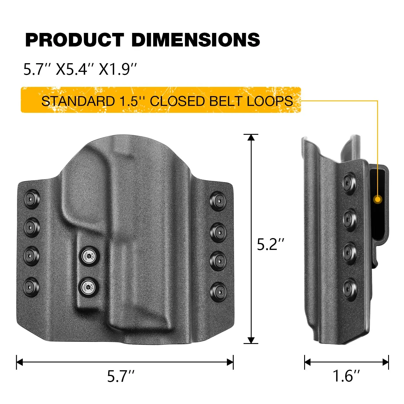 Para M & P 9mm, Seg P320, P226, P99, fundas de girasol OWB Kydex para policía militar Airsoft, mano derecha - imagen 4