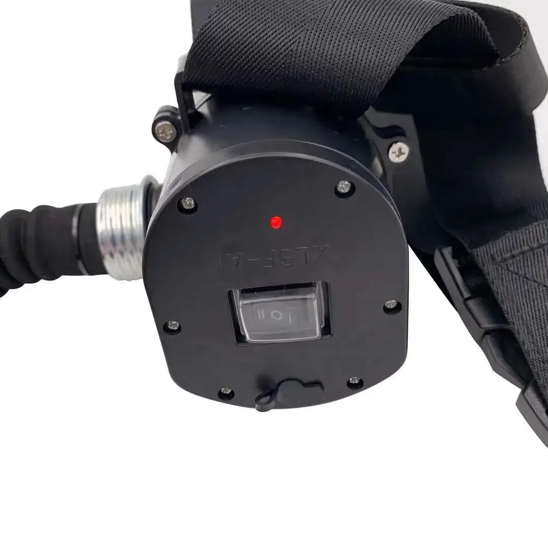 Máscara de Gas eléctrica, máscara facial completa, protección de seguridad, sistema de respiración, dispositivo respirador protector, flujo de aire suministrado - imagen 3