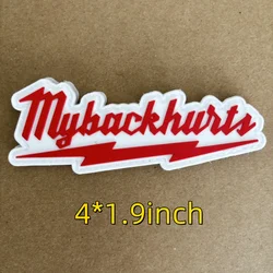 Parche táctico PVC My Back Hurt - Insignia militar gancho y bucle