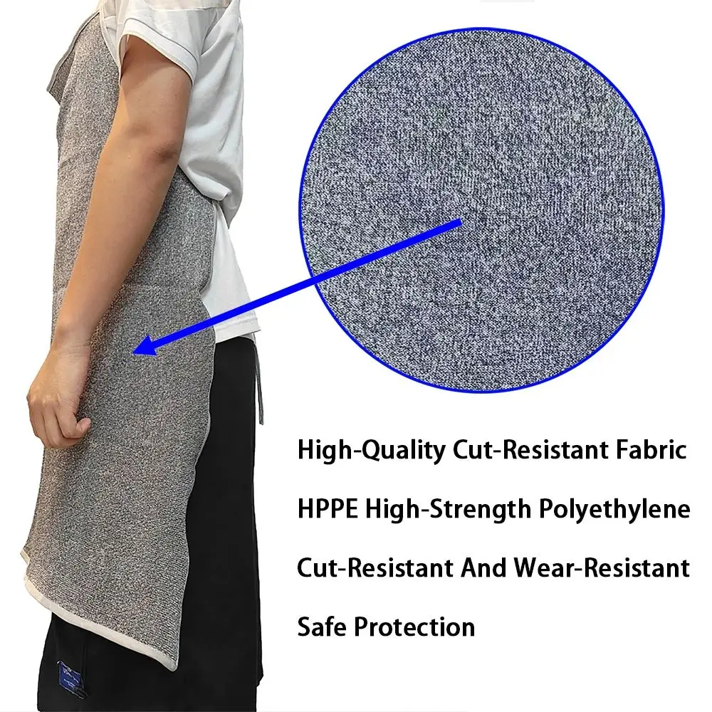 Delantal resistente a cortes EN388 CE nivel 5 HPPE para fábrica de vidrio agrícola, delantal de armadura anticorte de protección Industrial - imagen 5