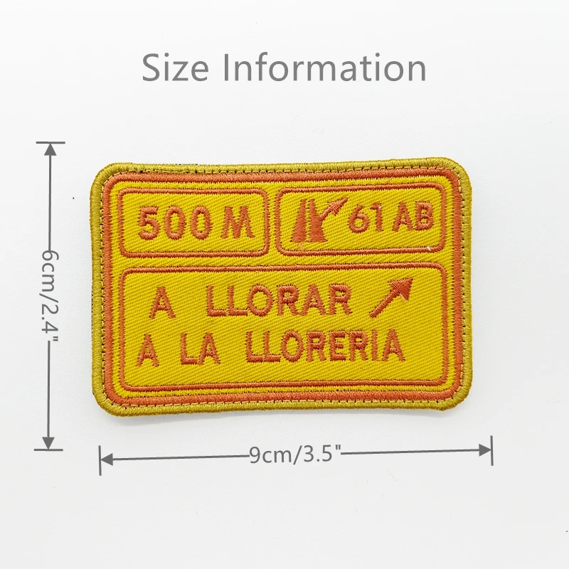 Parches bordados A LLORAR A LA LLORERIA rayas España insignia militar táctica gancho respaldo o planchar para Amy mochilas sombreros - imagen 2