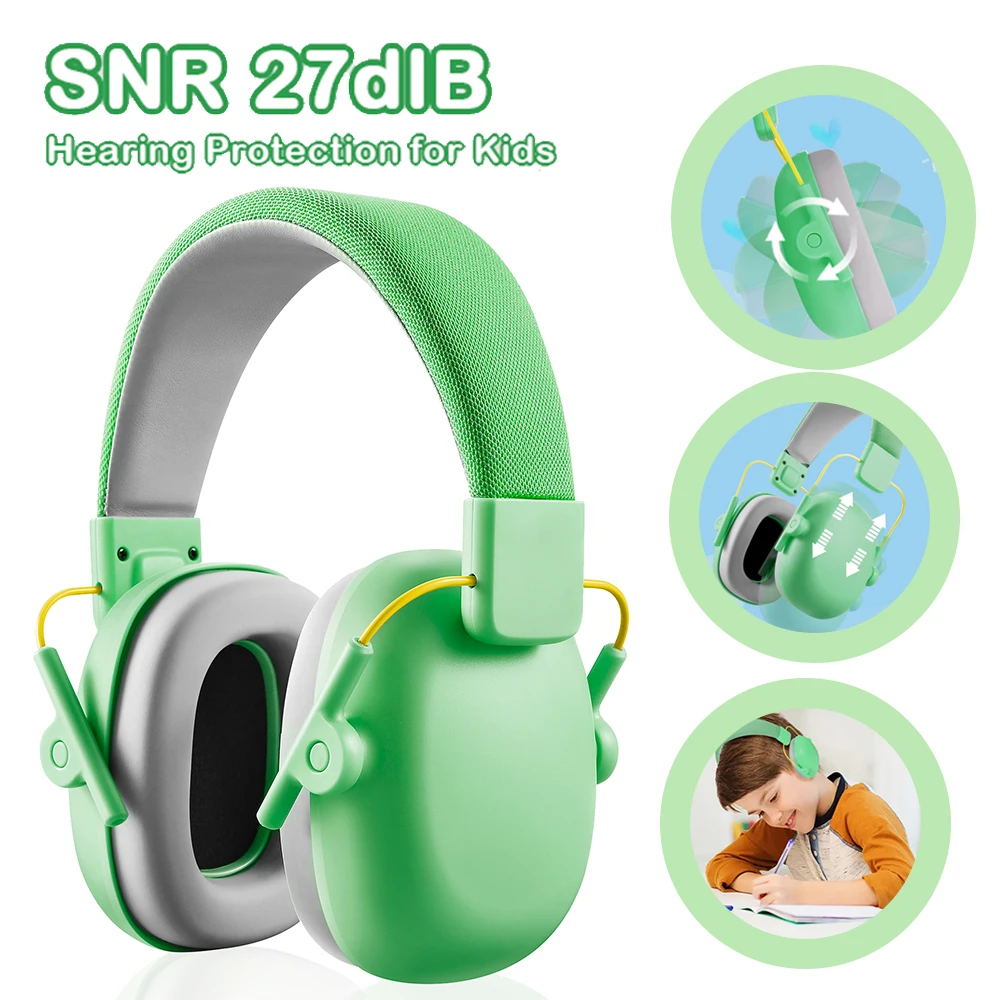 Auriculares con cancelación de ruido y protección auditiva para niños, orejeras de protección auditiva SNR 27dB para niños pequeños - imagen 3