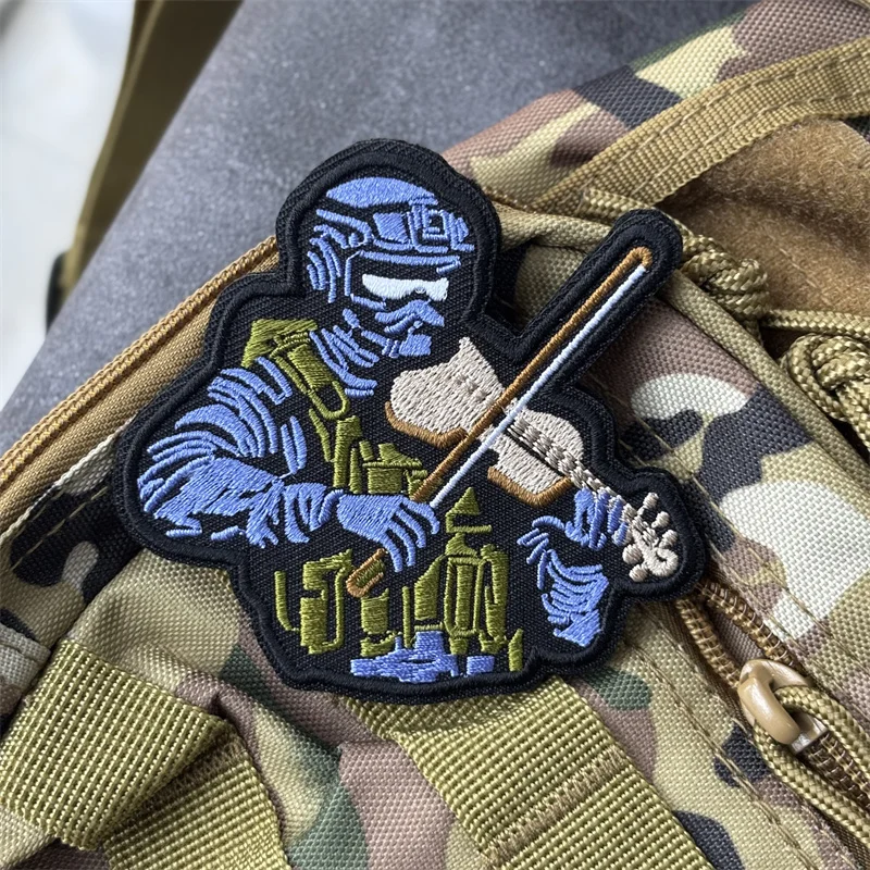 Parche bordado militar de soldado táctico, insignias de moral con gancho, parches, pegatinas para mochila y ropa