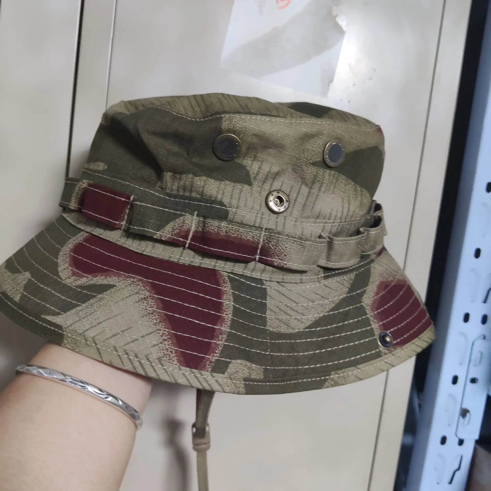 Sombrero de camuflaje táctico alemán tipo 2 para acampar al aire libre, protección solar, sombrero Bennie, sombrero de pescador