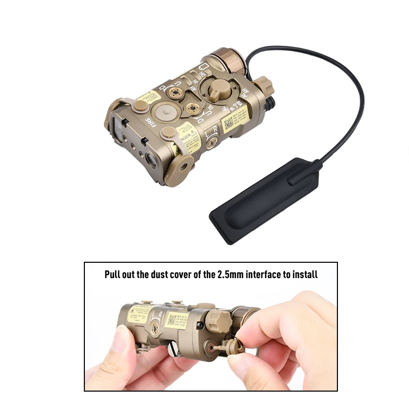 WADSN NGAL IR, luz estroboscópica de Metal para caza láser, luz blanca de explorador para riel táctico de 20MM, accesorios Airsoft - imagen 3