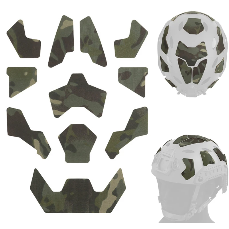 Parches tácticos de camuflaje para casco rápido, para aro de corte alto SF y accesorios para cascos, pegatina de sujeción - imagen 2