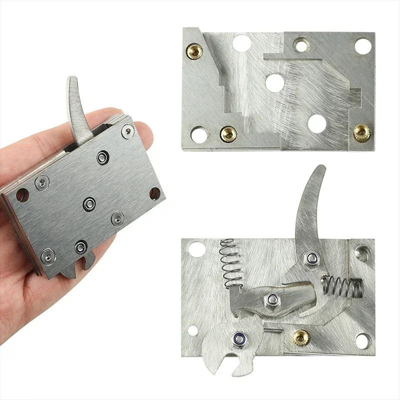 DIY 60 libras diseño de enlace gran potencia multiusos ballesta accesorios de cuerda llave Mini gatillo liberación de acero inoxidable - imagen 2