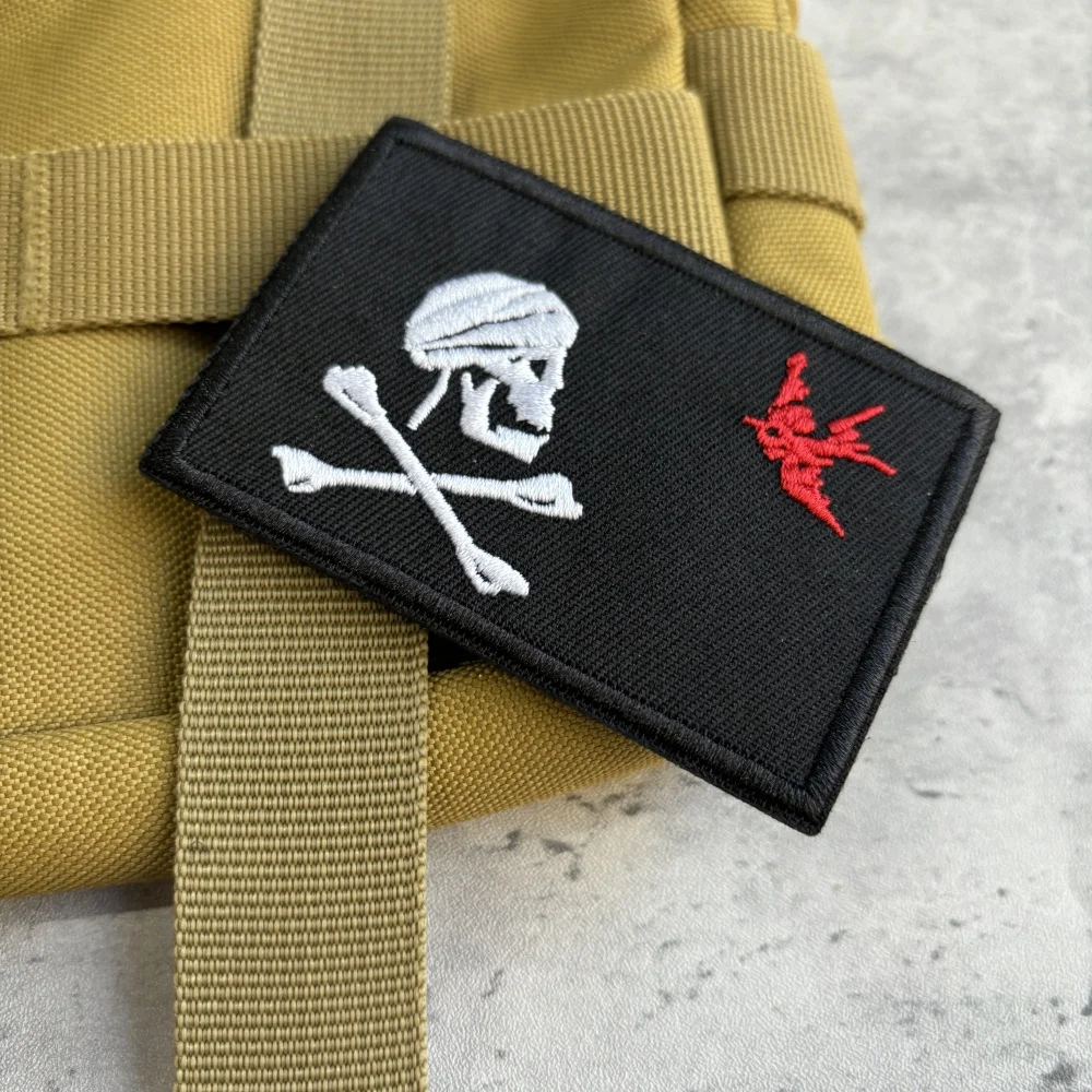 Parche táctico bordado de capitán Jack Sparrow, emblema de gancho y bucle, insignia de moral militar, brazalete, ropa de Chevron, pegatinas para mochila - imagen 4