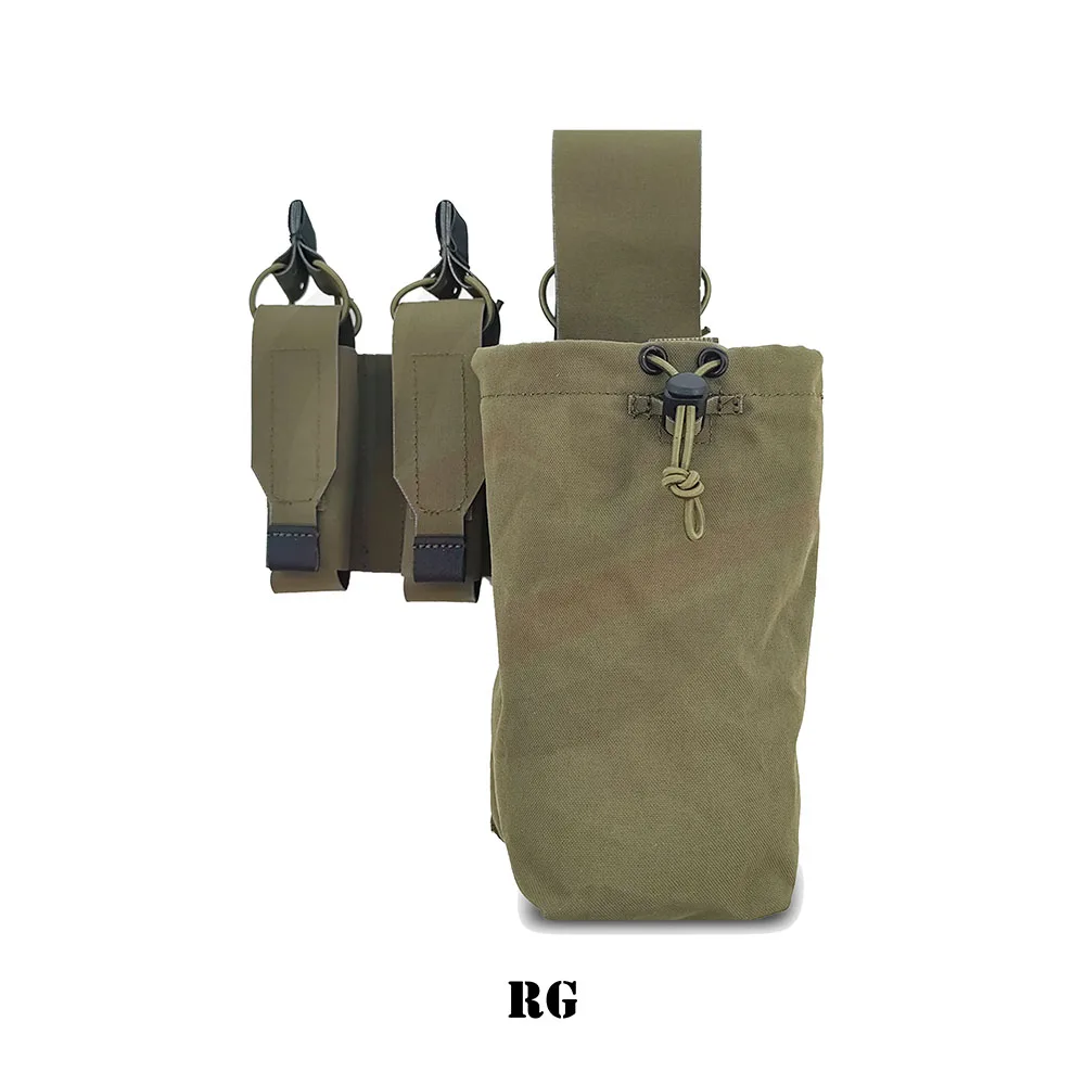 Bolsa de reciclaje táctica para exteriores, bolsa de basura de cintura, bolsa doble Mag de 9mm + juego combinado de bolsa individual Mag 5,56 - imagen 5