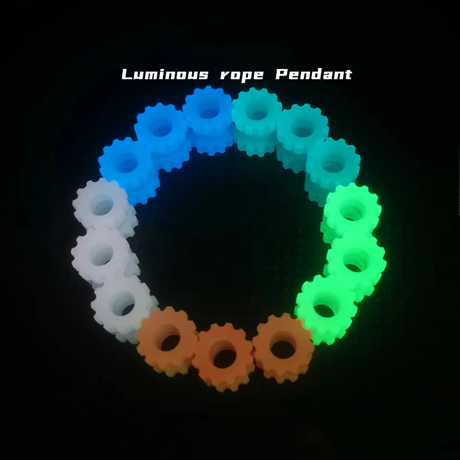 Hebilla de cola luminosa, accesorios para mochila táctica para exteriores, tirador de cremallera ABS, mango de cuerda para paraguas, herramientas de cordón colgante para cuchillo EDC - imagen 3