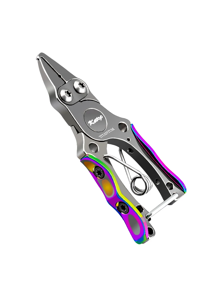 Alicates de aleación de titanio Luya, Mini alicates de elevación ligeros, resistentes a la corrosión y al agua de mar, cortadores de alambre - imagen 5