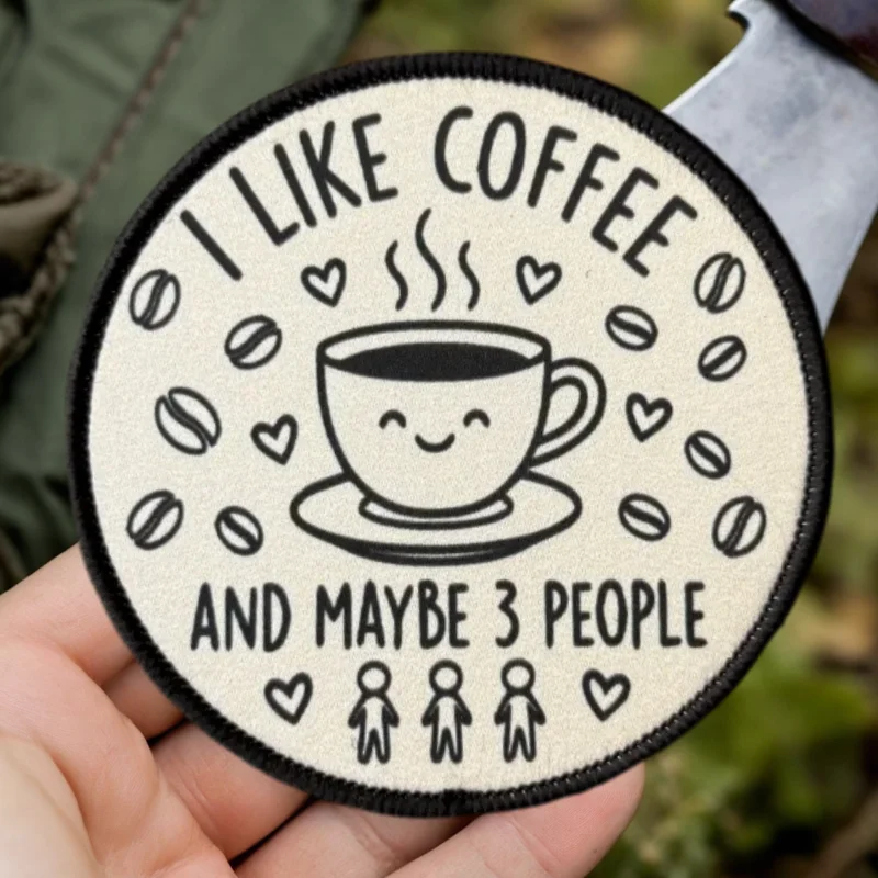 Parche moral táctico café con cierre velcro para chaleco MOLLE - imagen 4