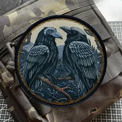 Parche táctico cuervo Odin – Brazalete militar tejino para mochila