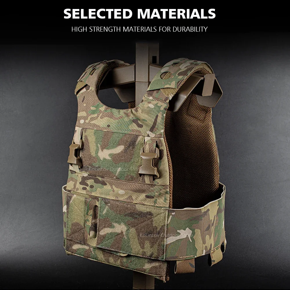 Chaleco táctico FCPC de baja visibilidad, ligero, militar, Molle, revista, Airsoft, Paintball CS, chaleco protector transpirable para exteriores - imagen 3