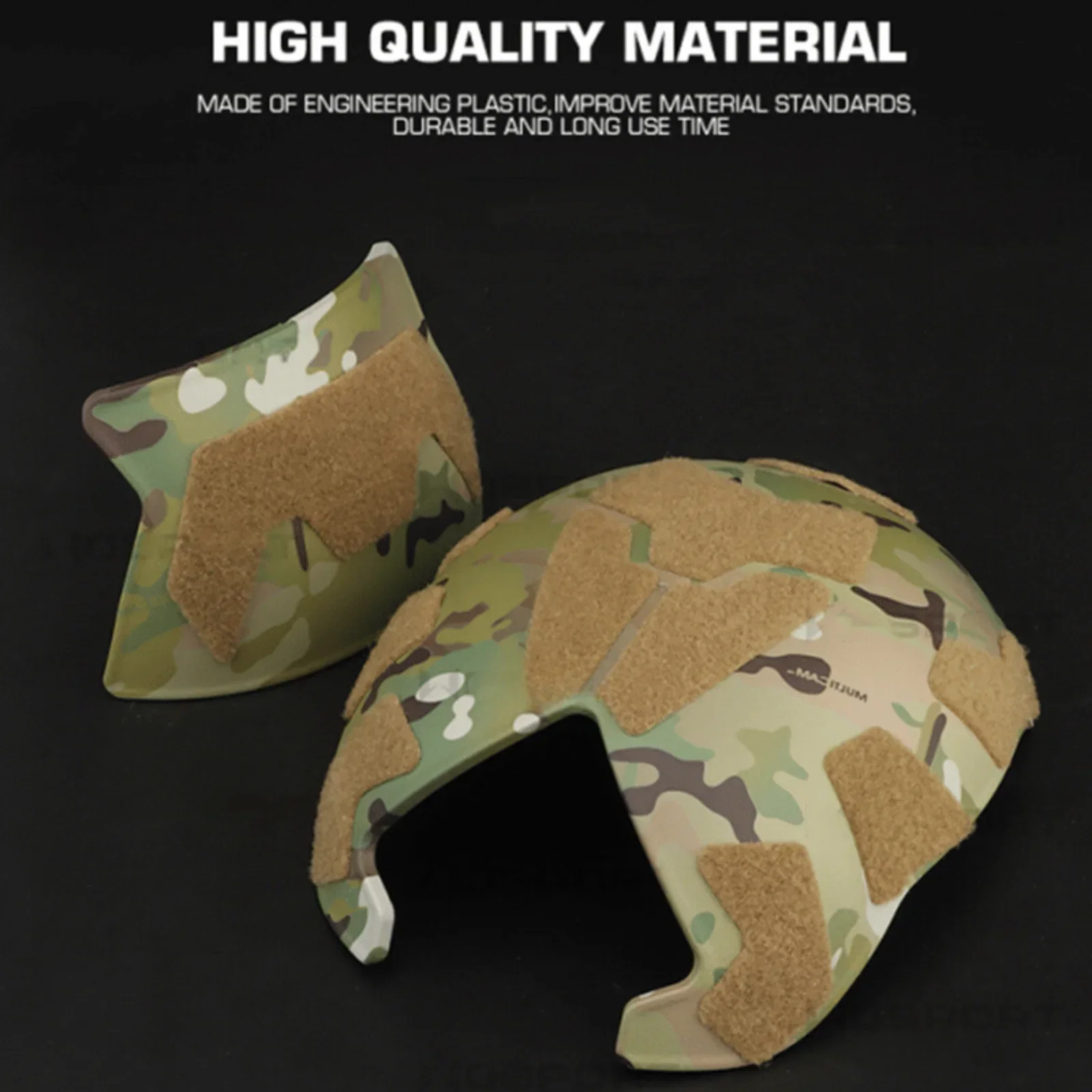 Cubierta adhesiva para casco de corte súper alto FAST SF, placa protectora gruesa de plástico ligero para protector de casco Airsoft - imagen 3