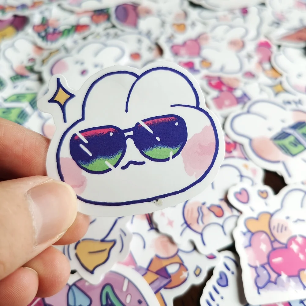 10/20/60 Uds. Pegatinas de conejo de dibujos animados Mongmong para ordenador portátil, álbum de recortes, agenda DIY, pegatina de vinilo bonita para niños, juguete para niñas - imagen 4